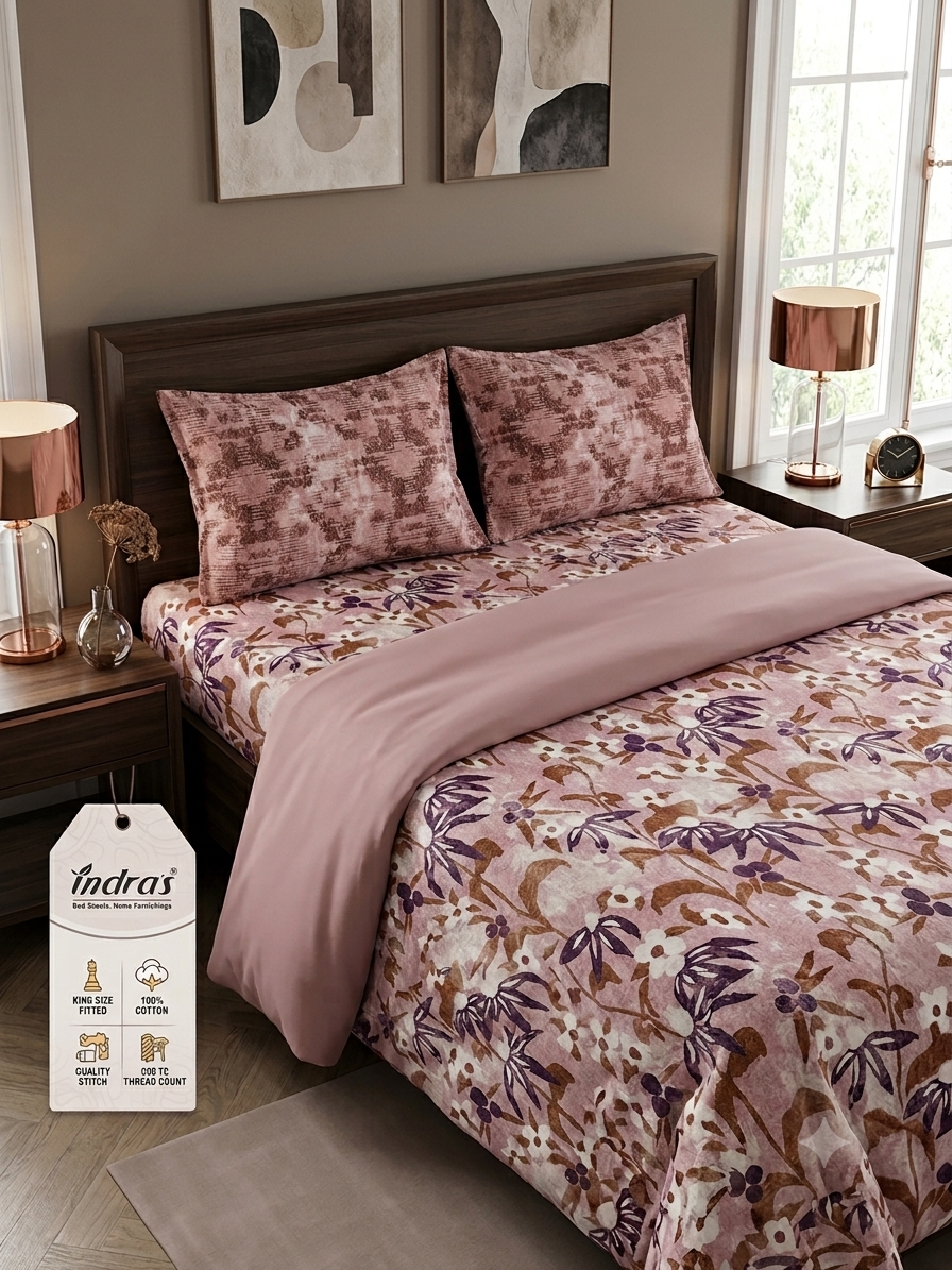 Indra’s Digital Touch Fitted Bedsheet (King Size)